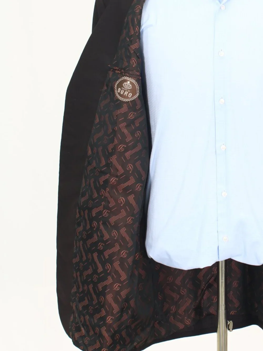House of Duro 46L 38x31 Brown Full Suit 3-Button Solid R921